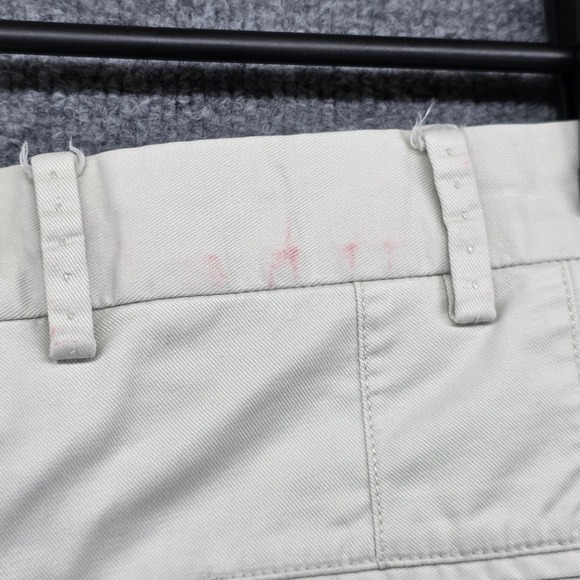 PETER MILLAR Mens 38 Beige Cotton Spandex Flat Front Chino Pants Tailored Fit - Picture 5 of 13